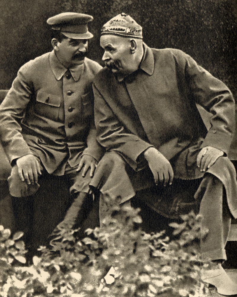 photo of Maxim Gorky and Comrade Stalin